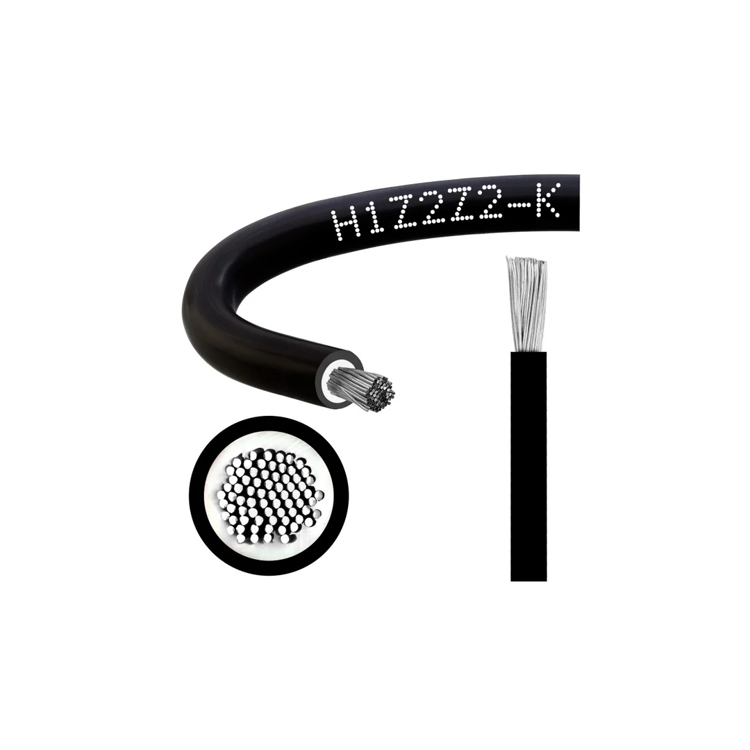 Kabel solarny H1Z2Z2-K PV1-F 1,0/1,5kV 6 czarny LSOH zewnętrzny, do ziemi NEKU /100m/
