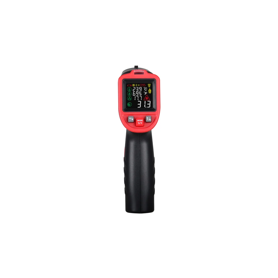 Pirometr WT323C bezdotykowy termometr laserowy -50 ÷ +650C z regulacją emisyjności, kolorowym wyświetlaczem LCD i termoparą typu