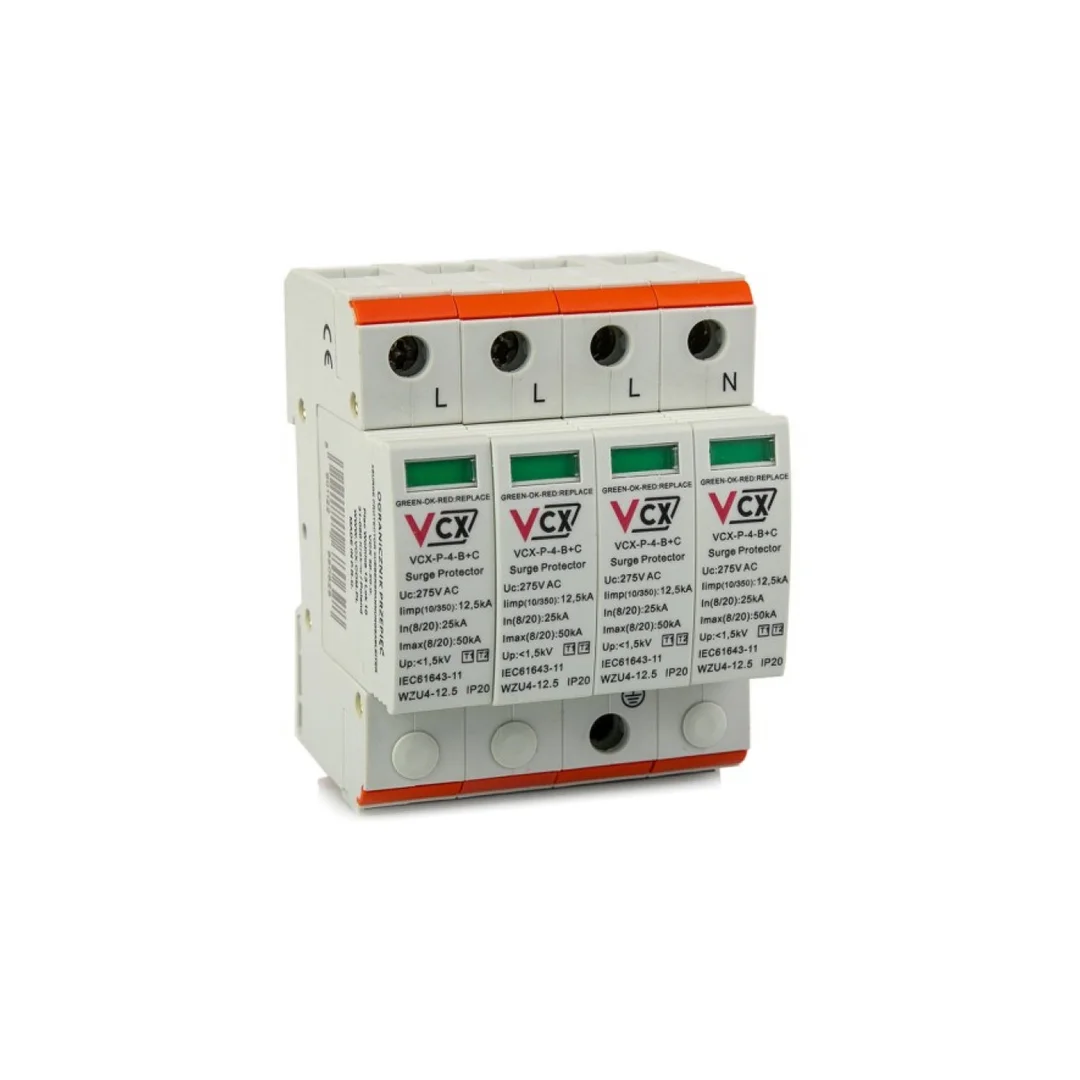 Ogranicznik przepięć Typ T1+T2 4P 12,5kA 1,5kV PRO VCXBC4P125KA