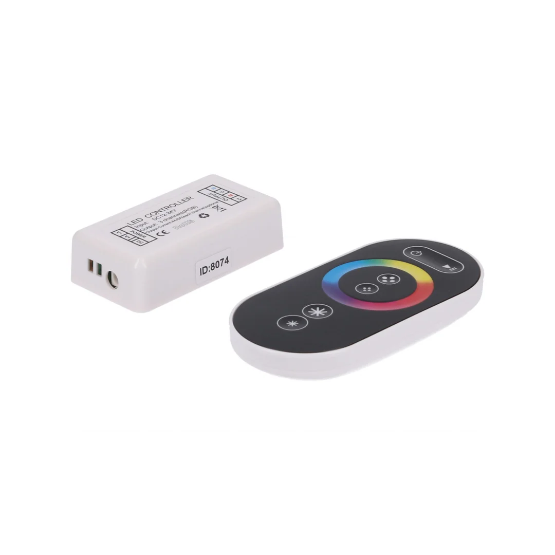 Sterownik LED RGB 3x4A touch RF czarny 12-24V Prescot
