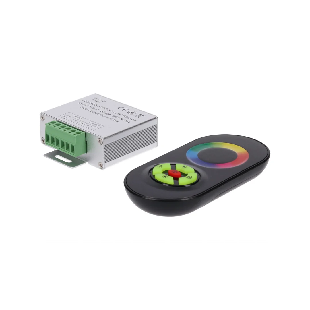 Sterownik LED RGB 3x6A touch RF czarny 12-24V Prescot