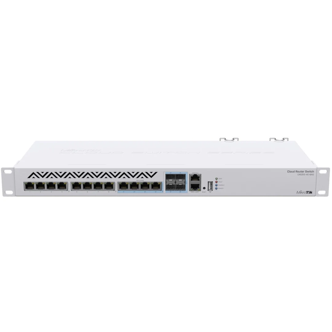 Switch 12x RJ45 10 Gigabit, 4x SFP+ MikroTik CRS312-4C+8XG-RM