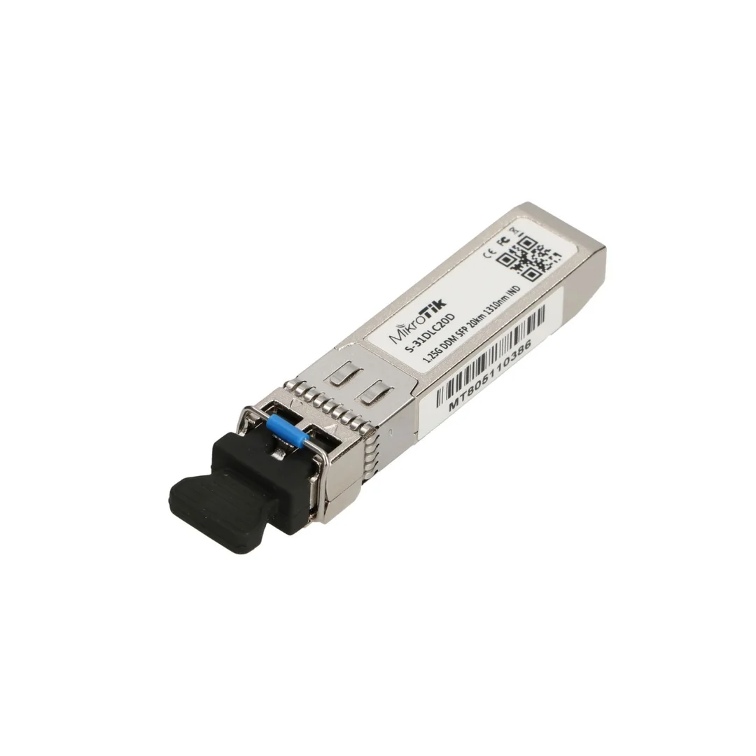 Moduł SFP 1,25Gb/s, 1310nm, 2x LC, 20km, Jednomodowy MikroTik S-31DLC20D