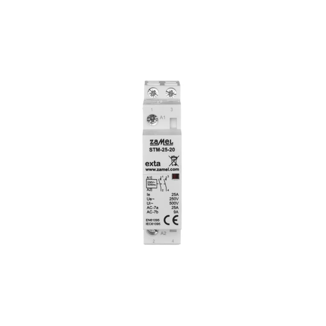 Stycznik modułowy instalacyjny 25A 2Z 230V AC typ: STM-25-20 EXT10000288