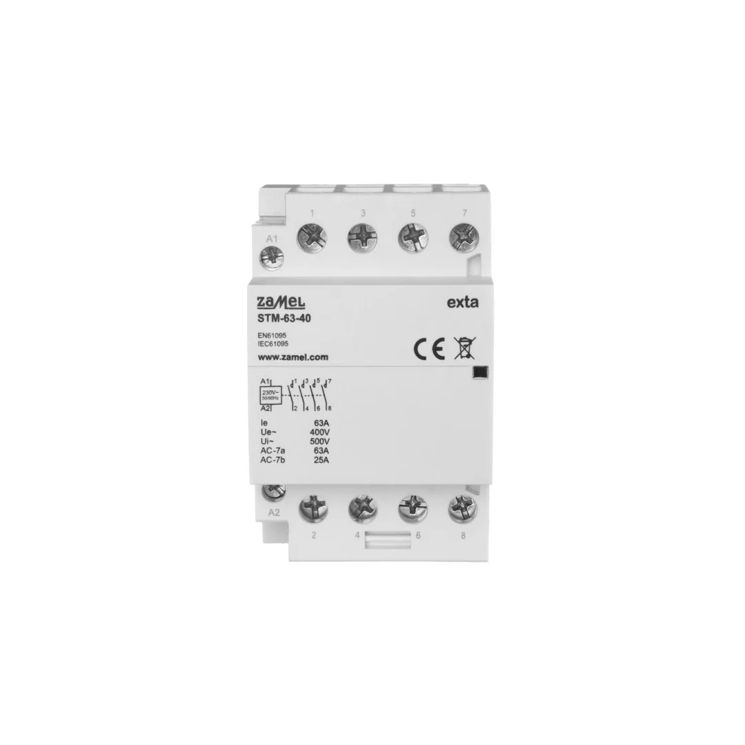 Stycznik modułowy instalacyjny 63A 4 Z 230V AC STM-63-40 EXT10000299