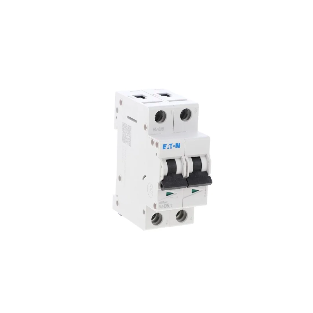 Wyłącznik nadprądowy 2P D 5A 15kA AC FAZ-D12/2 278776