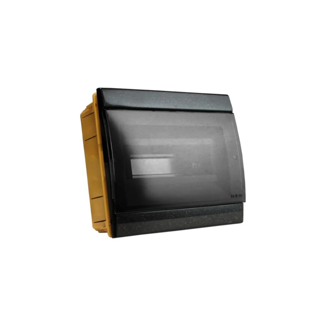 Rozdzielnica podtynkowa 8 modułowa IP40 czarna 970.08.N M-L 0964
