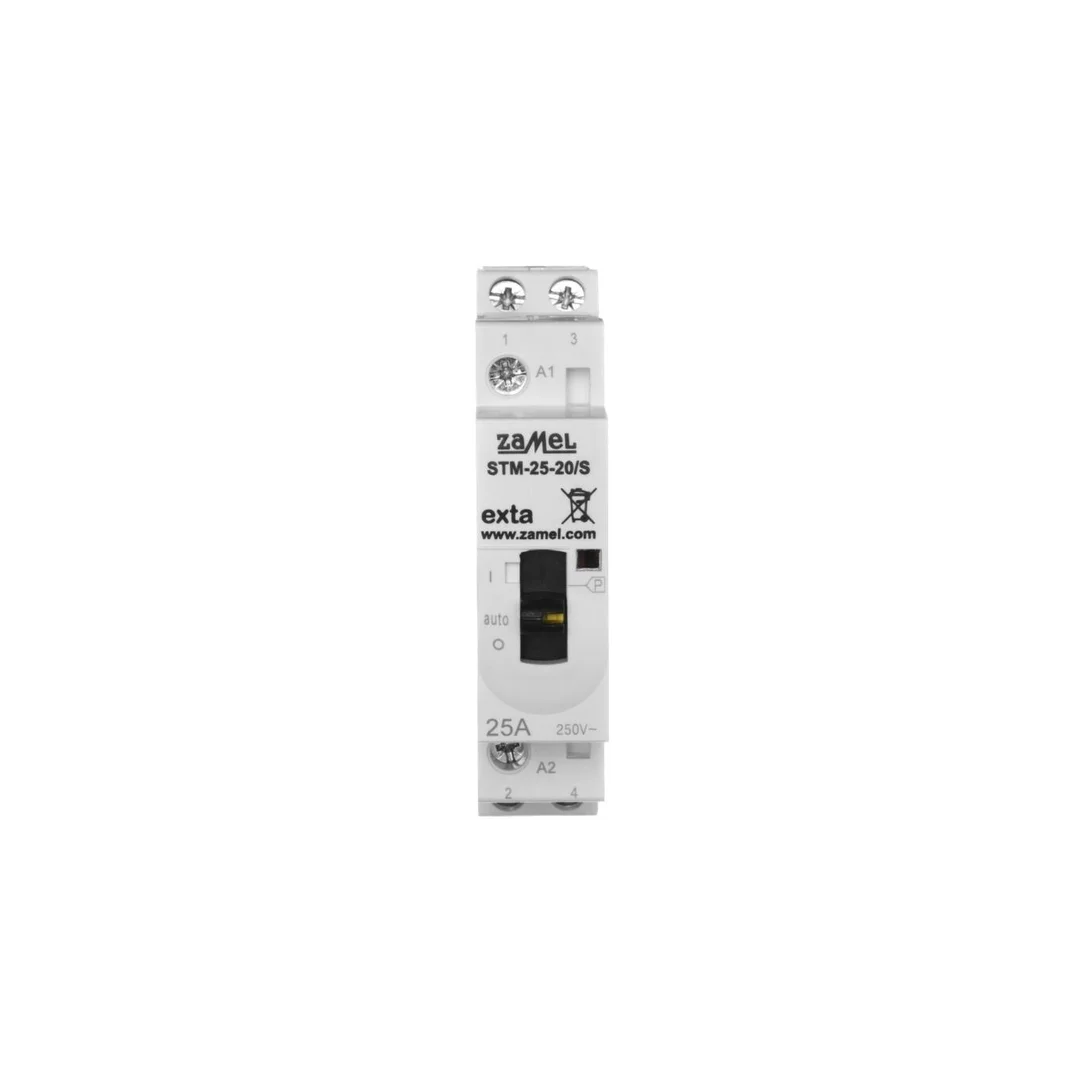 Stycznik modułowy ze sterowaniem ręcznym instalacyjny 25A 2Z 230V AC STM-25-20/S EXT10000287
