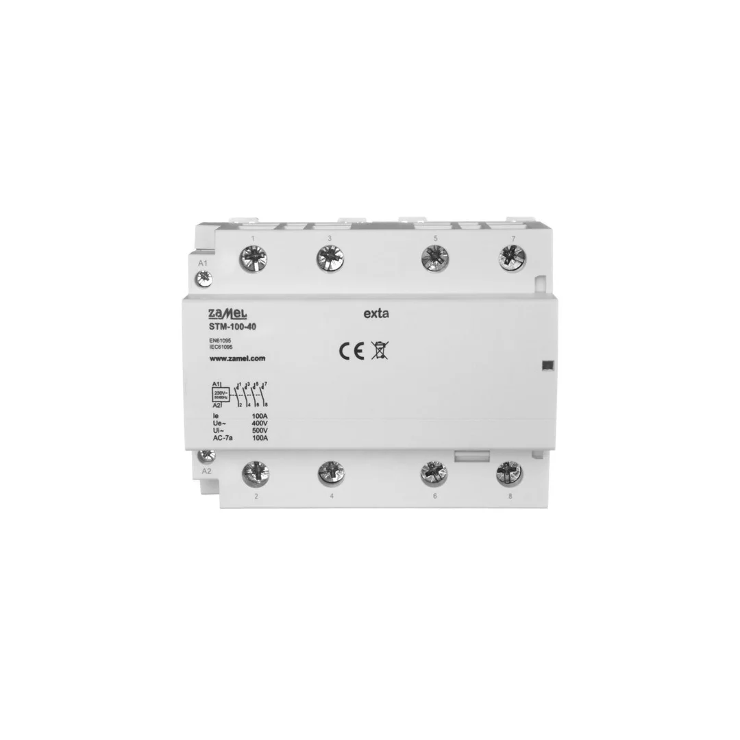 Stycznik modułowy instalacyjny 100A 4Z 230V AC typ: STM-100-40 EXT10000302