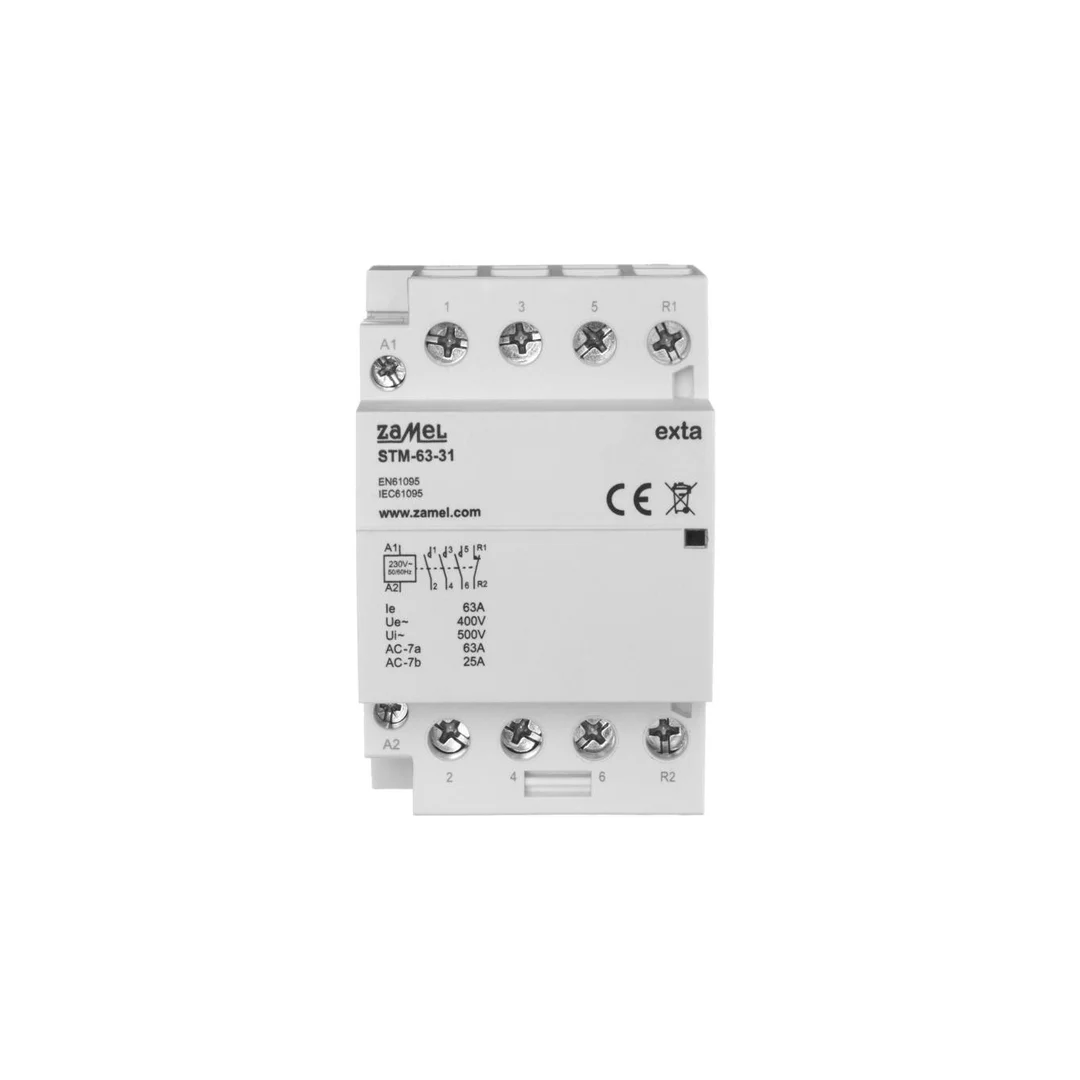 Stycznik modułowy instalacyjny 63A 3Z+1R 230V AC typ: STM-63-31 EXT10000301