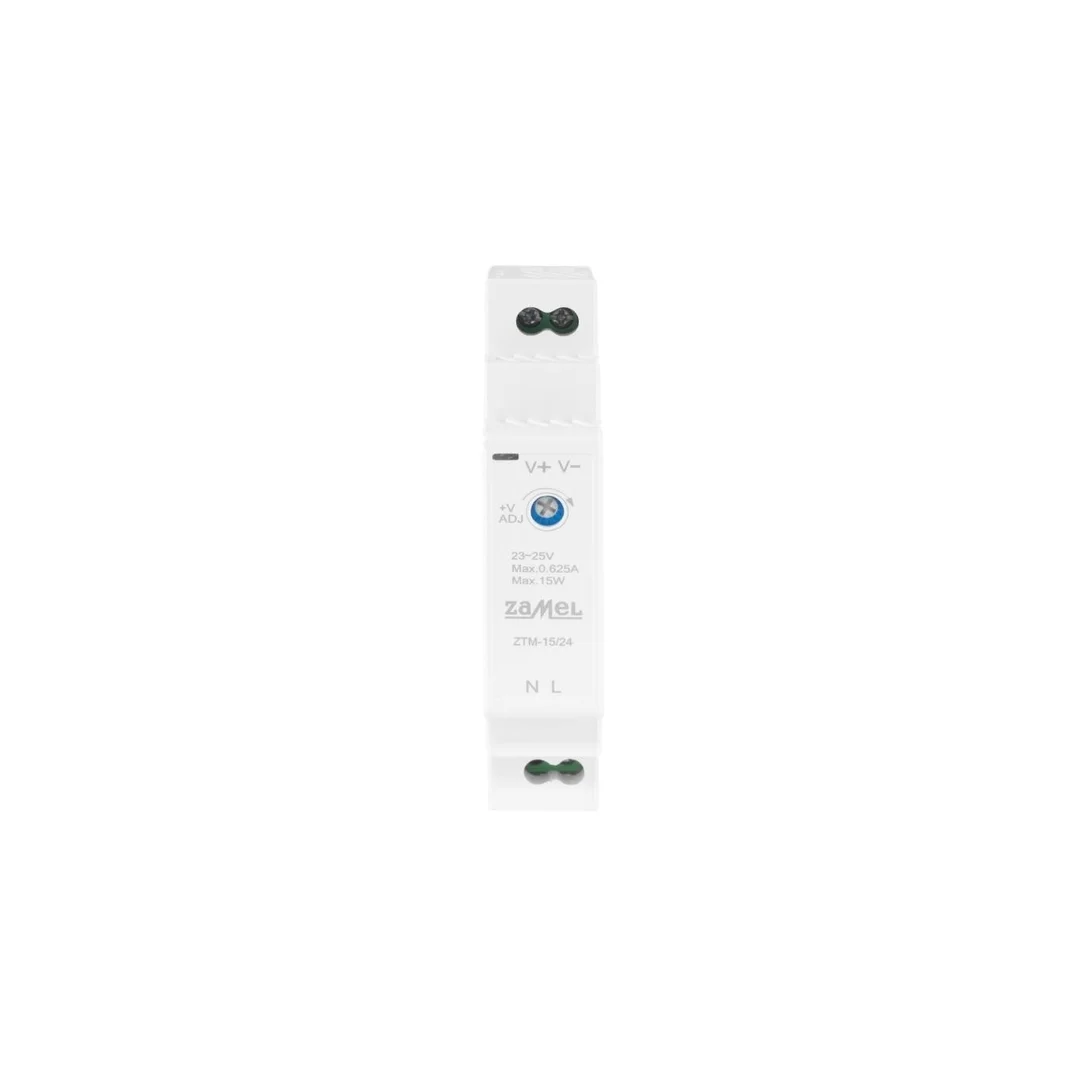 Zasilacz impulsowy montowany na szynie TH-35 (DIN) 15W 24V DC typ: ZTM-15/24 EXT10000280