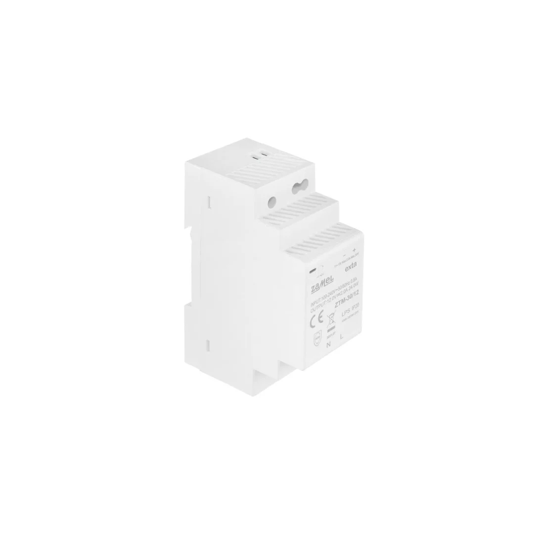 Zasilacz impulsowy montowany na szynie TH-35 (DIN) 30W 12V DC typ: ZTM-30/12 EXT10000281