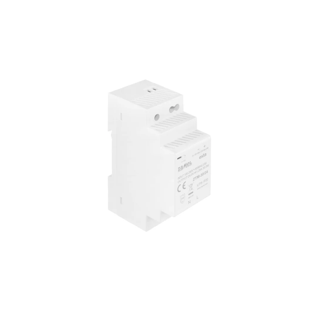 Zasilacz impulsowy montowany na szynie TH-35 (DIN) 30W 24V DC typ: ZTM-30/24 EXT10000282