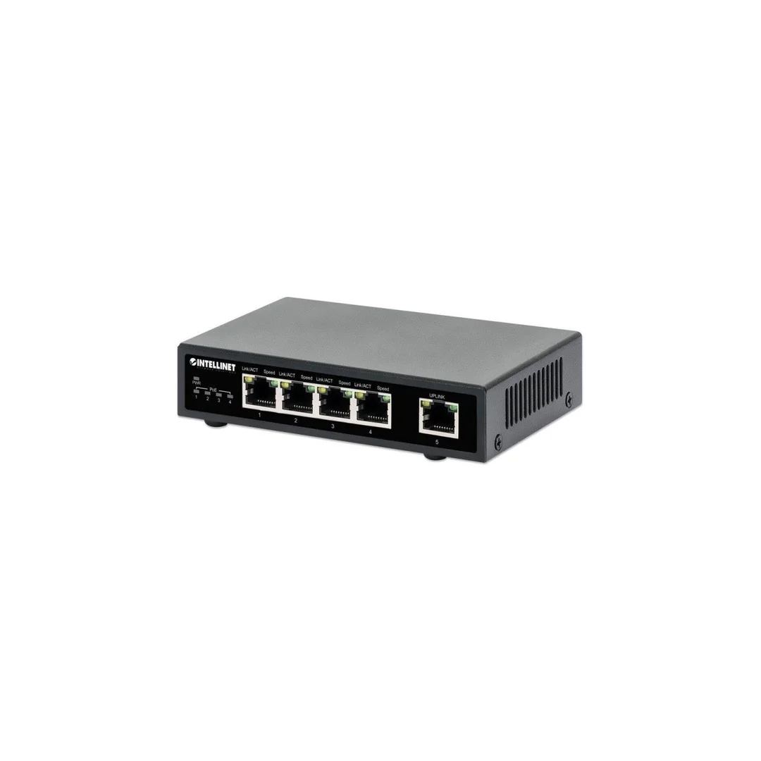 Switch Gigabit 4x RJ45 PoE+, 1x RJ45 Gigabit Uplink