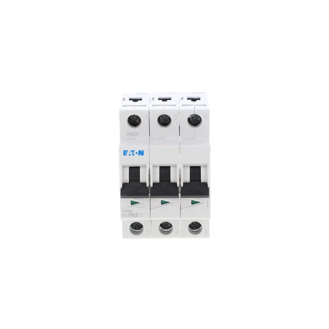 Wyłącznik nadprądowy 3P D 0,5A 15kA AC FAZ-D05/3 278880