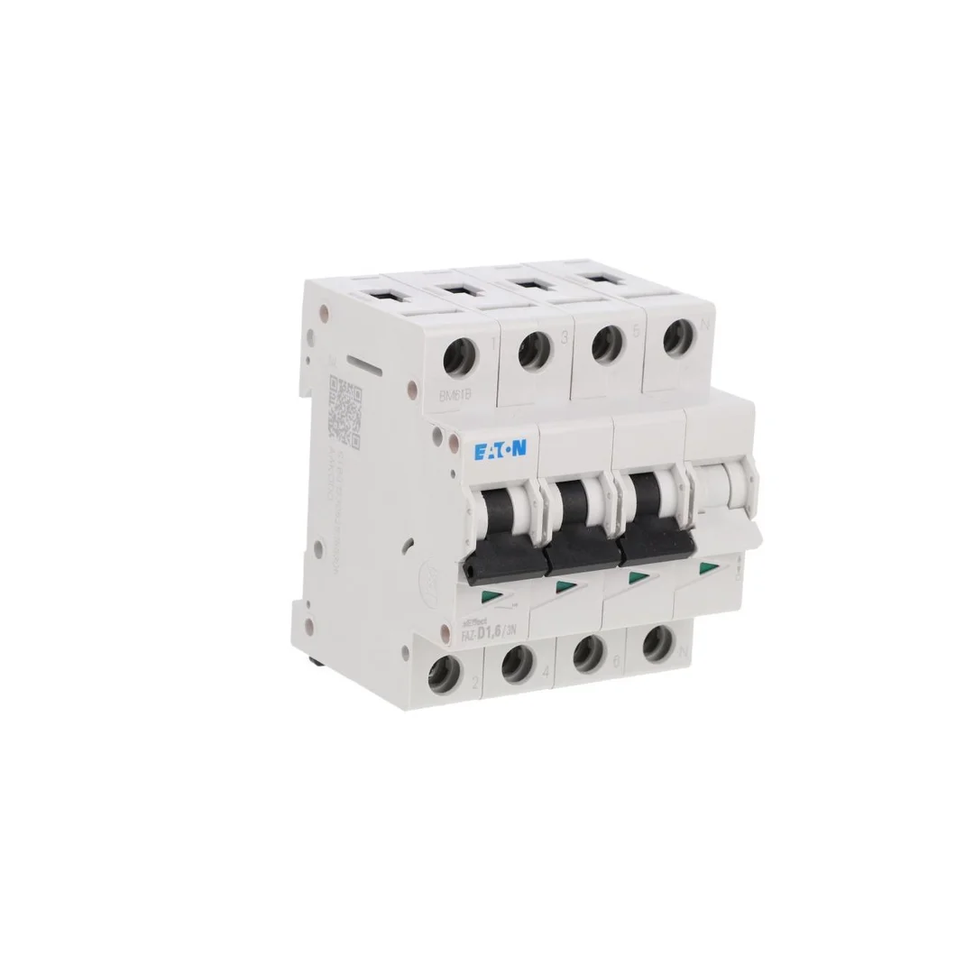 Wyłącznik nadprądowy 3P+N D 1,6A 15kA AC FAZ-D1,6/3N 278985