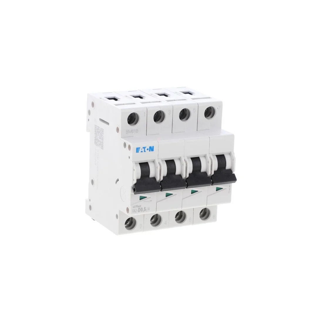 Wyłącznik nadprądowy 4P D 0,5A 15kA AC FAZ-D0,5/4 279068