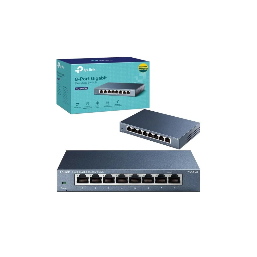Switch desktop 8x port RJ45 (Gigabit Ethernet) przełącznik niezarządzalny TP-Link TL-SG108