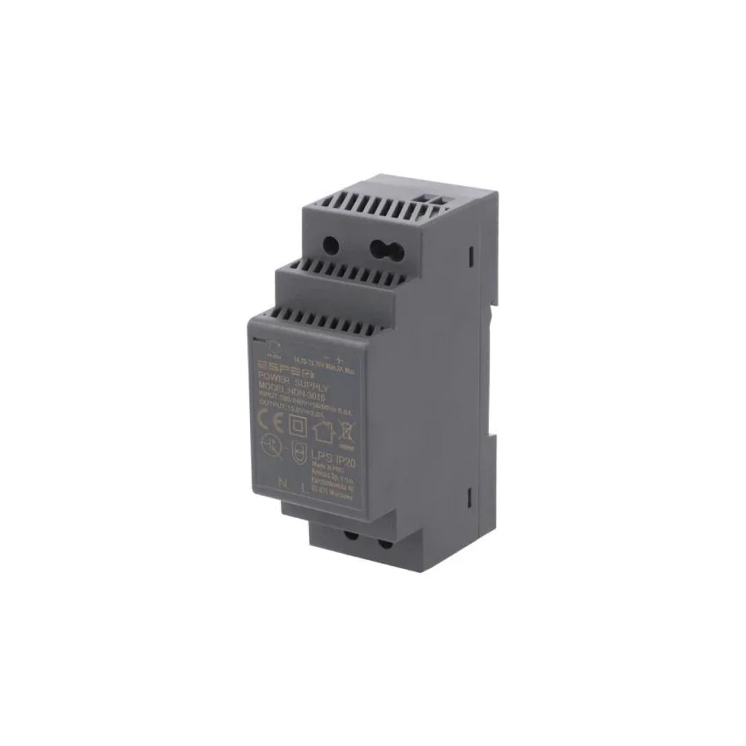 Zasilacz impulsowy 30W 15VDC 2A 100÷240VAC DIN 90x58x35mm ESPE-HDN3015