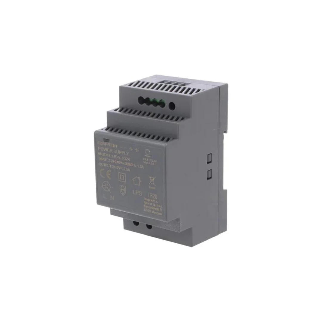Zasilacz impulsowy 60W 24VDC 2,5A 100÷240VAC DIN 90x58x52mm ESPE-HDN6024