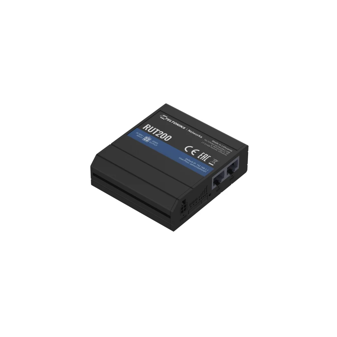 Przemysłowy Router LTE 4G/LTE Cat.4, 2x LAN 100Mb/s WiFi 2,4GHz, RMS Teltonika RUT200