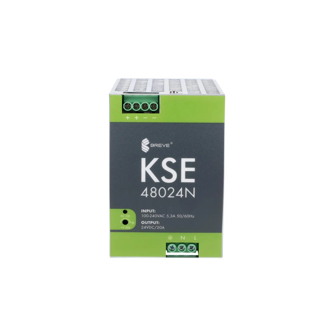 Zasilacz impulsowy KSE 48024M 230/ 24VDC 20A 480W na szynę DIN, Uzas: 96-264VAC, Ta70, 17000-0940