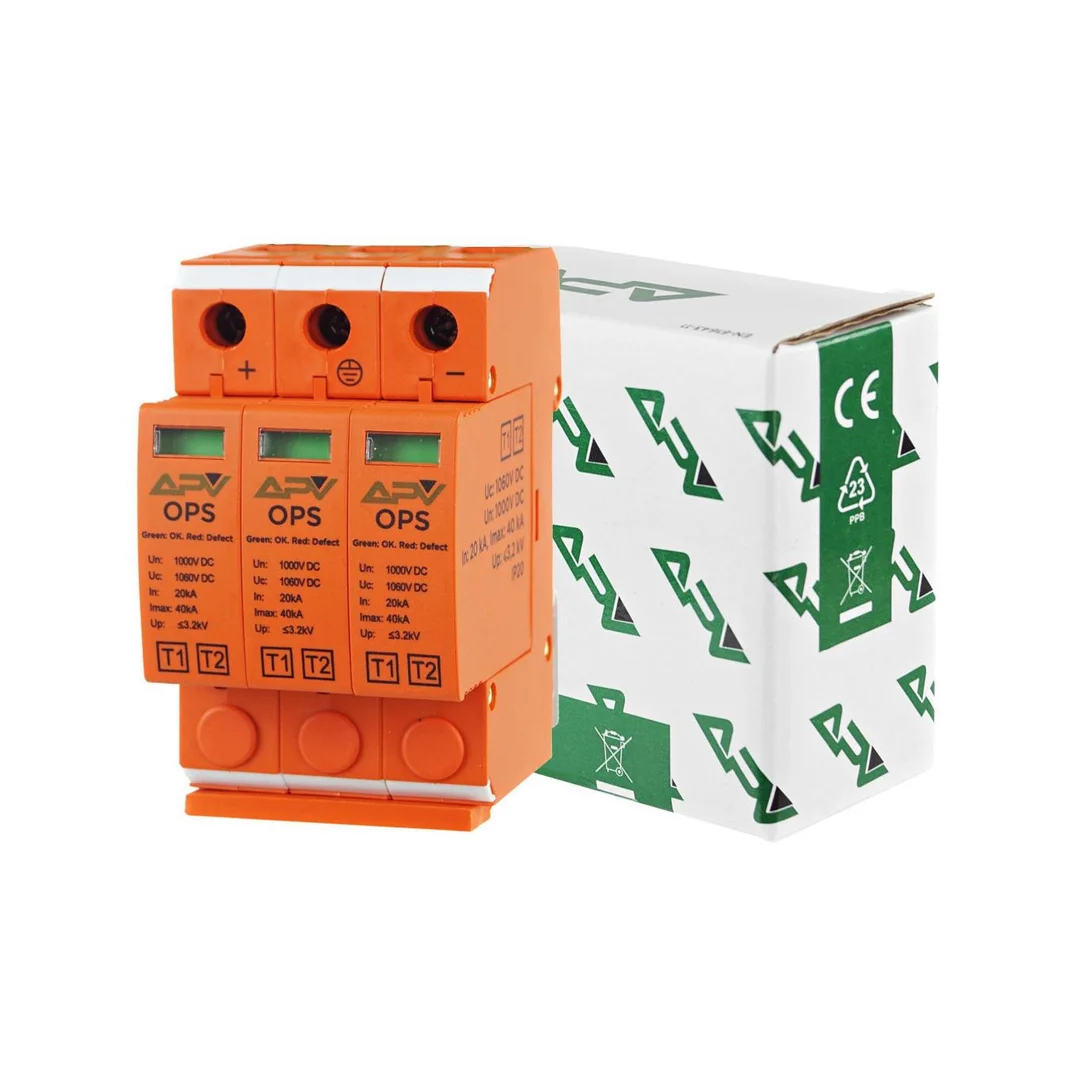 Ogranicznik przepięć PV T1+T2 3P 1000V DC 20kA APV-OPS-3P-T1+T2