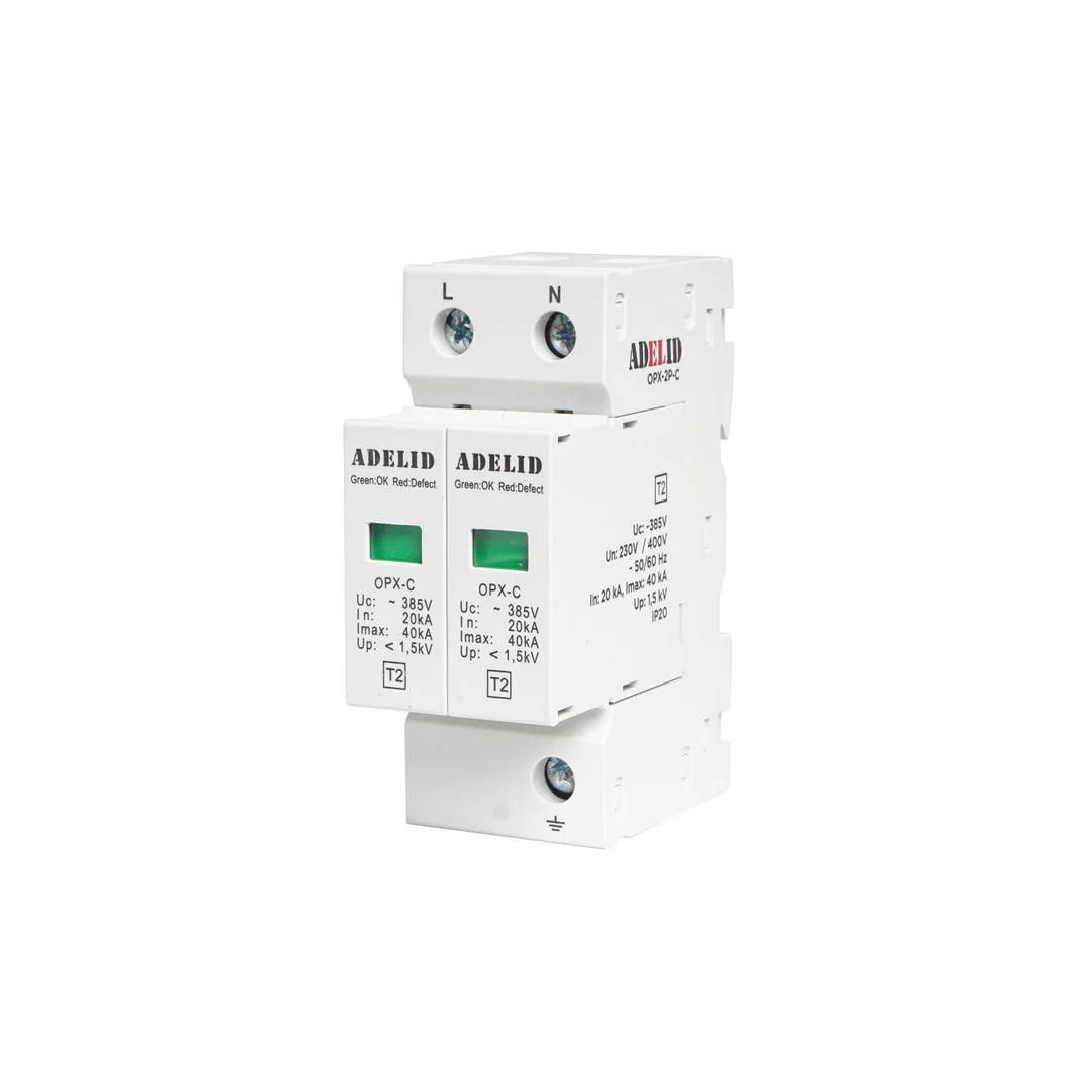 Ogranicznik przepięć T2 2P 1,5kV 20kA OPX-2P-C