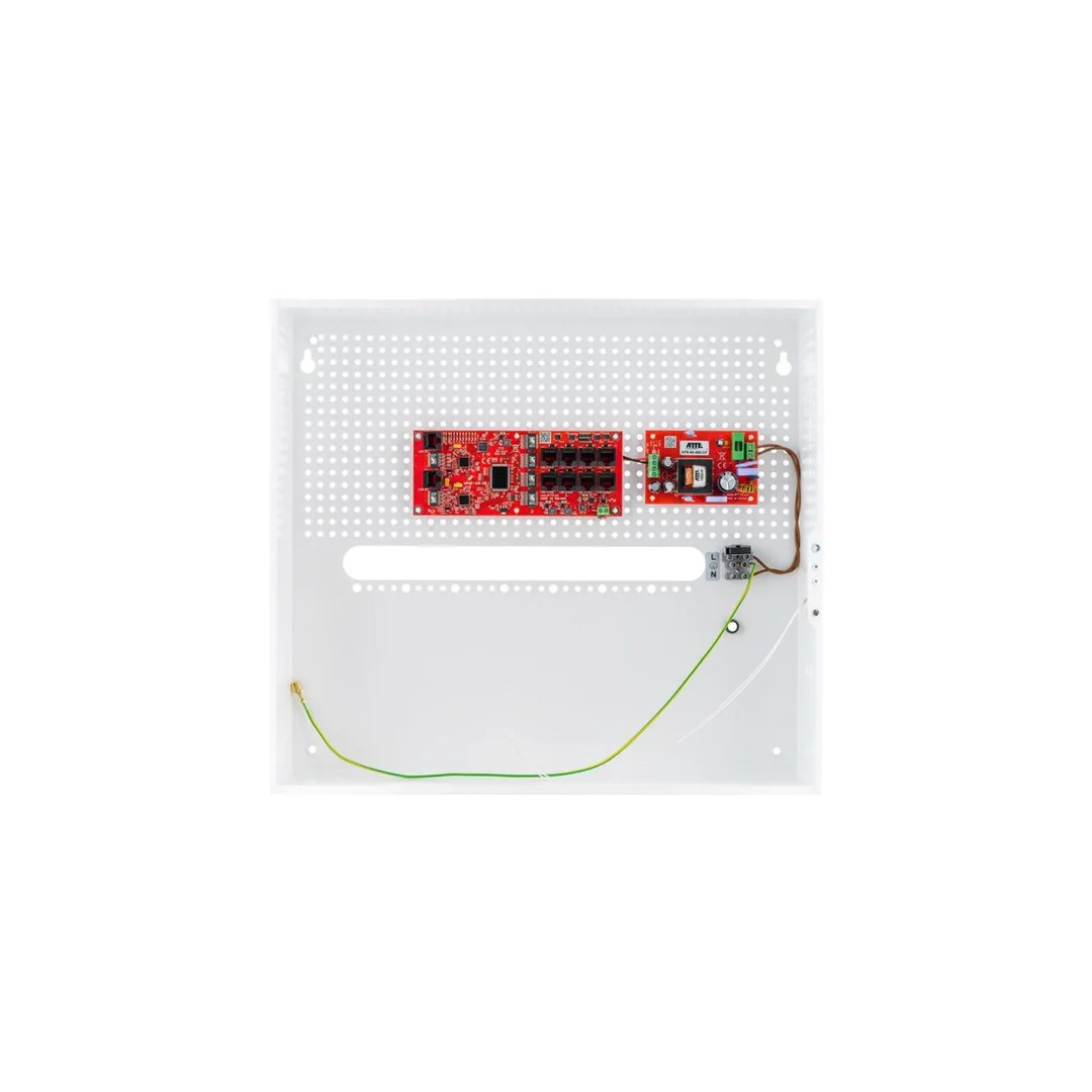 Zestaw do 8 kamer IP switch PoE 8P+2G w obudowie wewnętrznej ABOX-H (miejsce na NVR), zasilacz 96W
