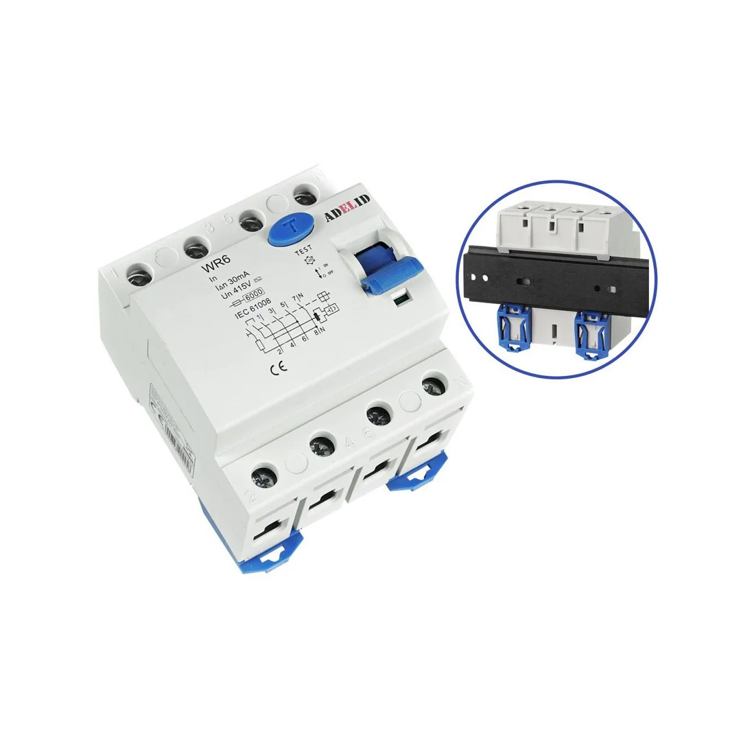 Wyłącznik różnicowoprądowy 4P 63A 100mA WR6 63/4/100