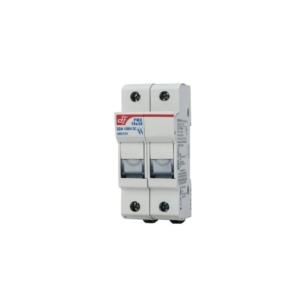 Rozłącznik, podstawa bezpiecznikowa PMX 2P do bezpieczników 10x38 , 1000V DC, 32A, dla instalacji PV 485151