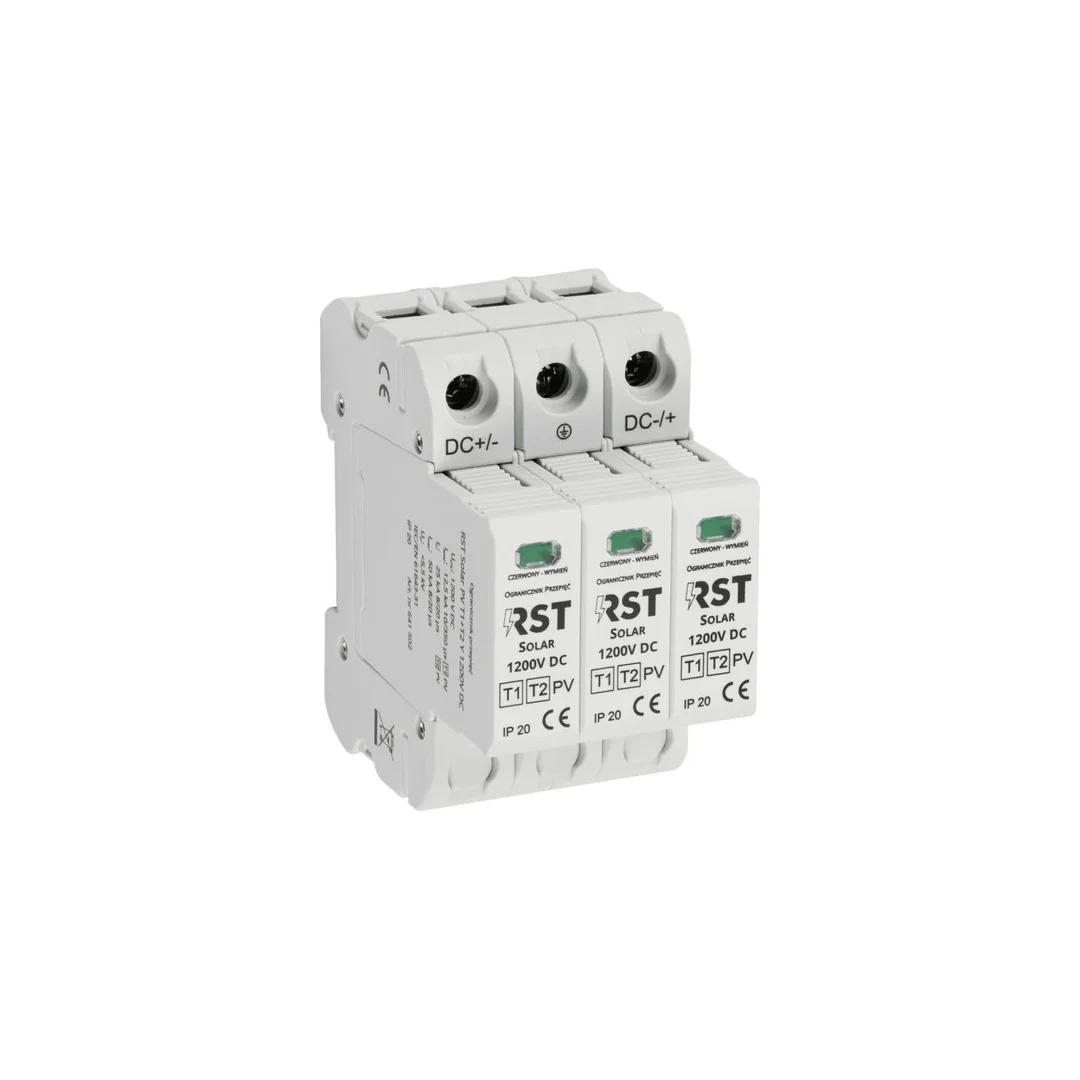Ogranicznik przepięć T1+T2 DC, RST Solar PV T1+T2 G 1200V DC 641 502
