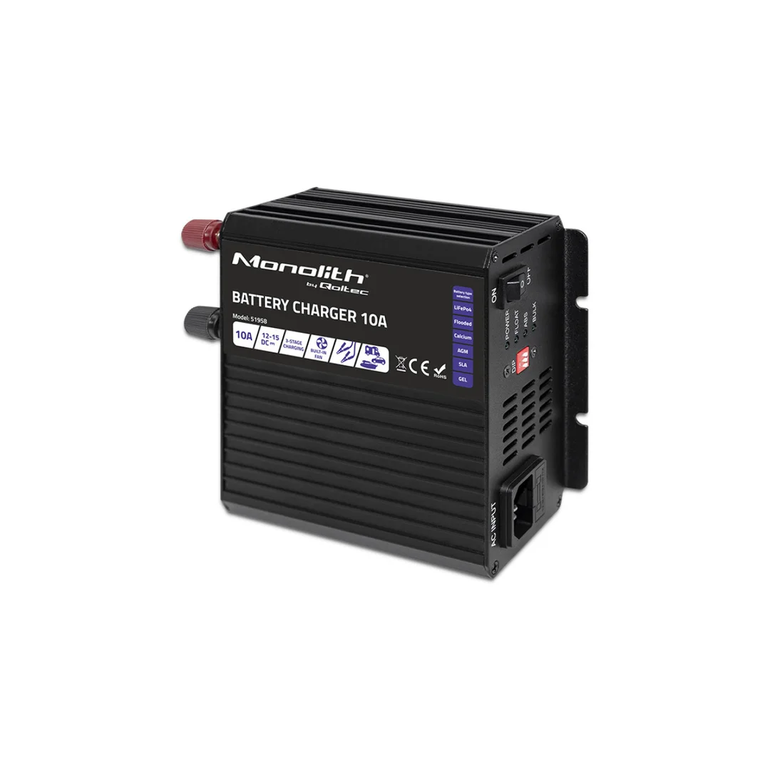 Inteligentna ładowarka Monolith do akumulatorów LiFePO4 AGM GEL SLA 10A 12V