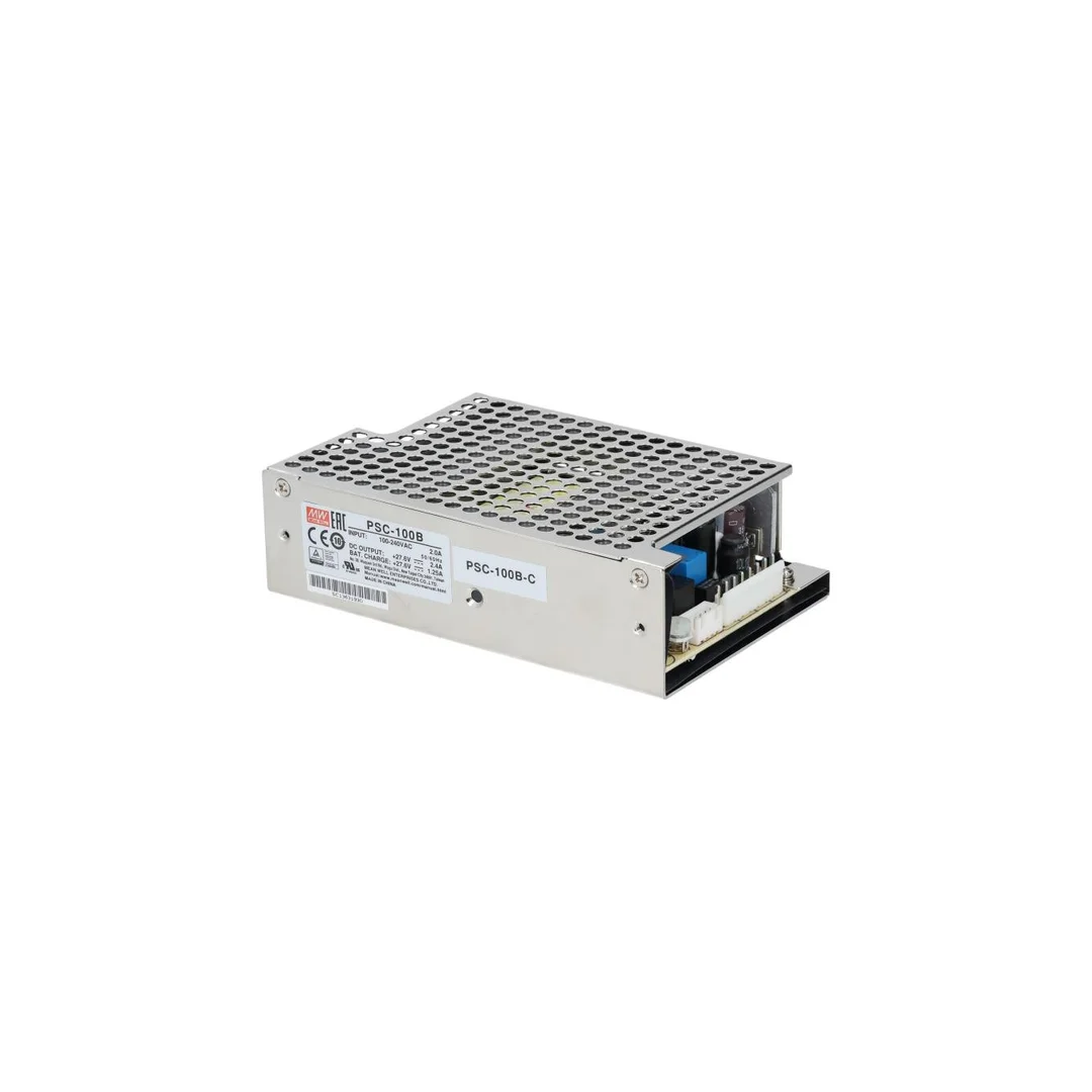 Zasilacz modułowy 27,6V 3,5A 100W buforowy otwarty (typu Open Frame) PSC Mean Well z wyjściem do ładowania akumulatora
