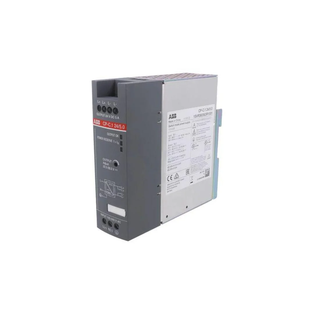 Zasilacz: impulsowy na szynę DIN 120W 24VDC 5A 85÷264VAC 740g 1SVR360563R1001