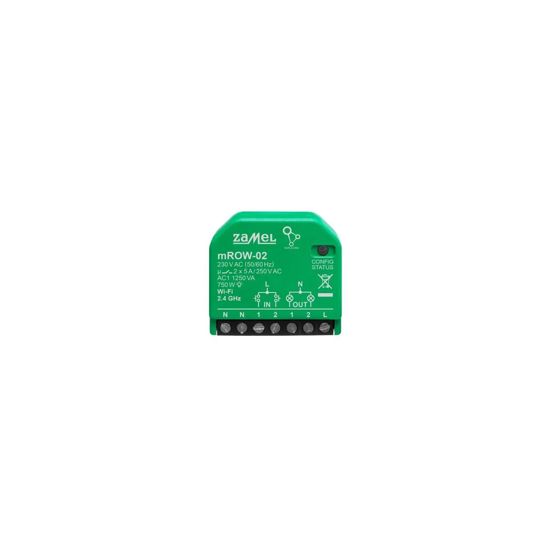 SUPLA Odbiornik dopuszkowy WI-FI 2-kanałowy dwukierunkowy miniaturowy mROW-02 SPL10000037