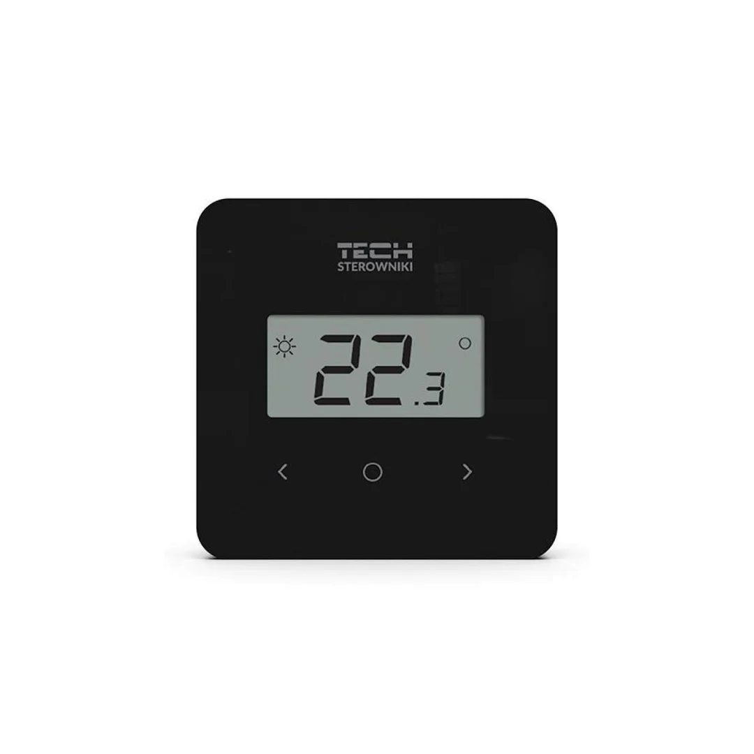 TECH T-2.2 - Regulator pokojowy bezprzewodowy dwustanowy kolor czarny