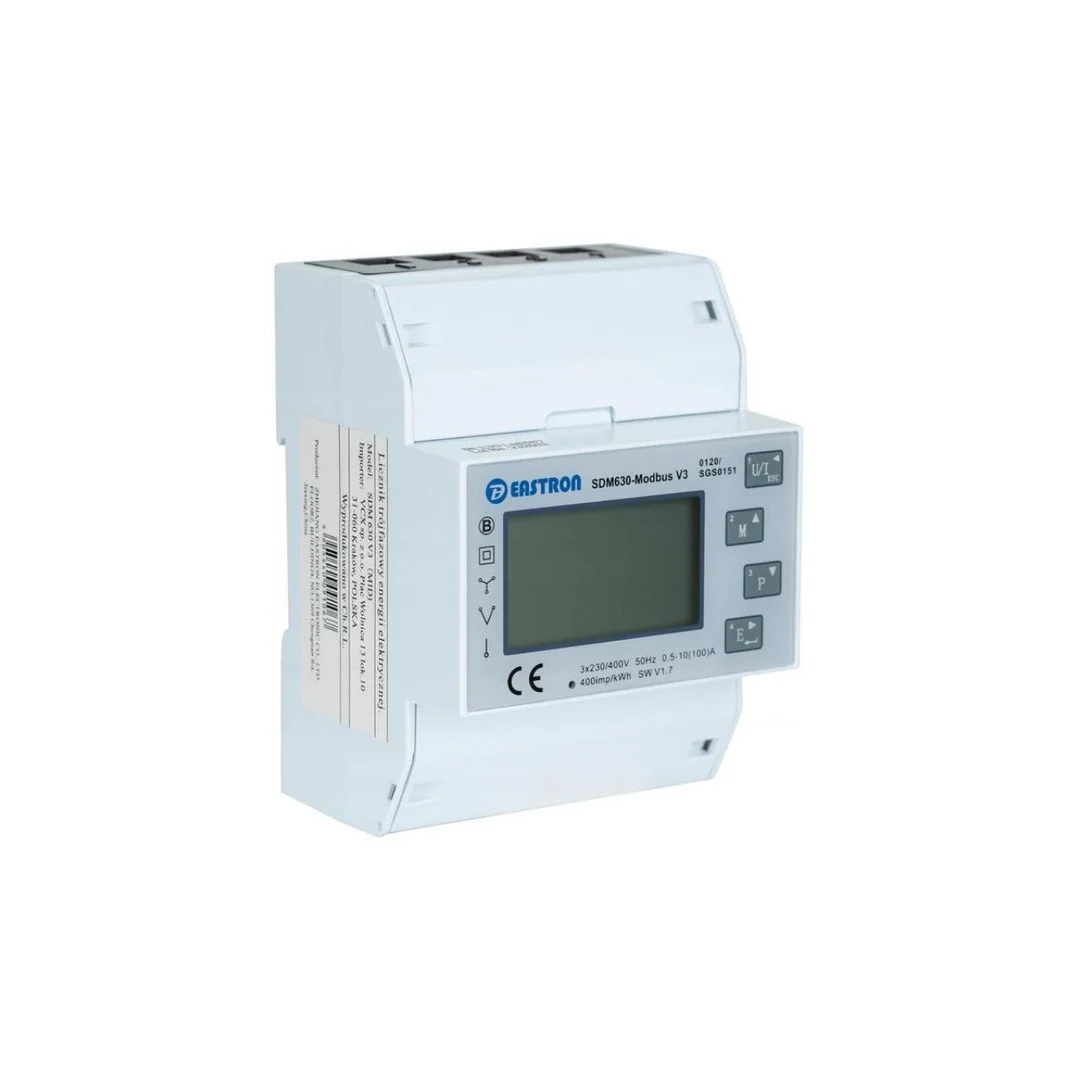 Licznik energii trójfazowy prądu 3-faz MID modbus 100A SDM 630 M V3