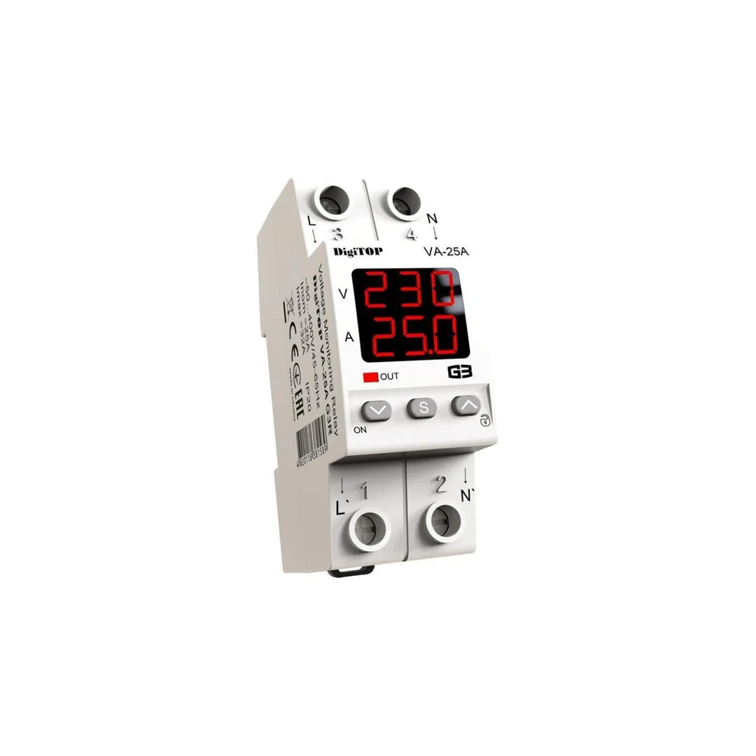 Przekaźnik napięciowy z kontrolą prądu DigiTOP VA-25A G3R