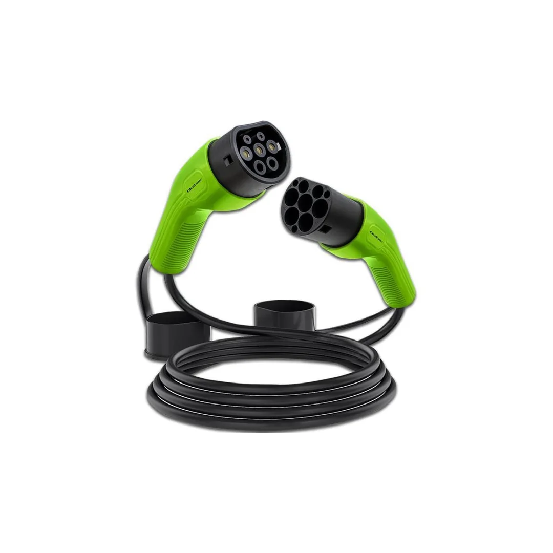Qoltec Kabel EV Typ 2 do ładowania samochodu 400V 11kW 16A 5m