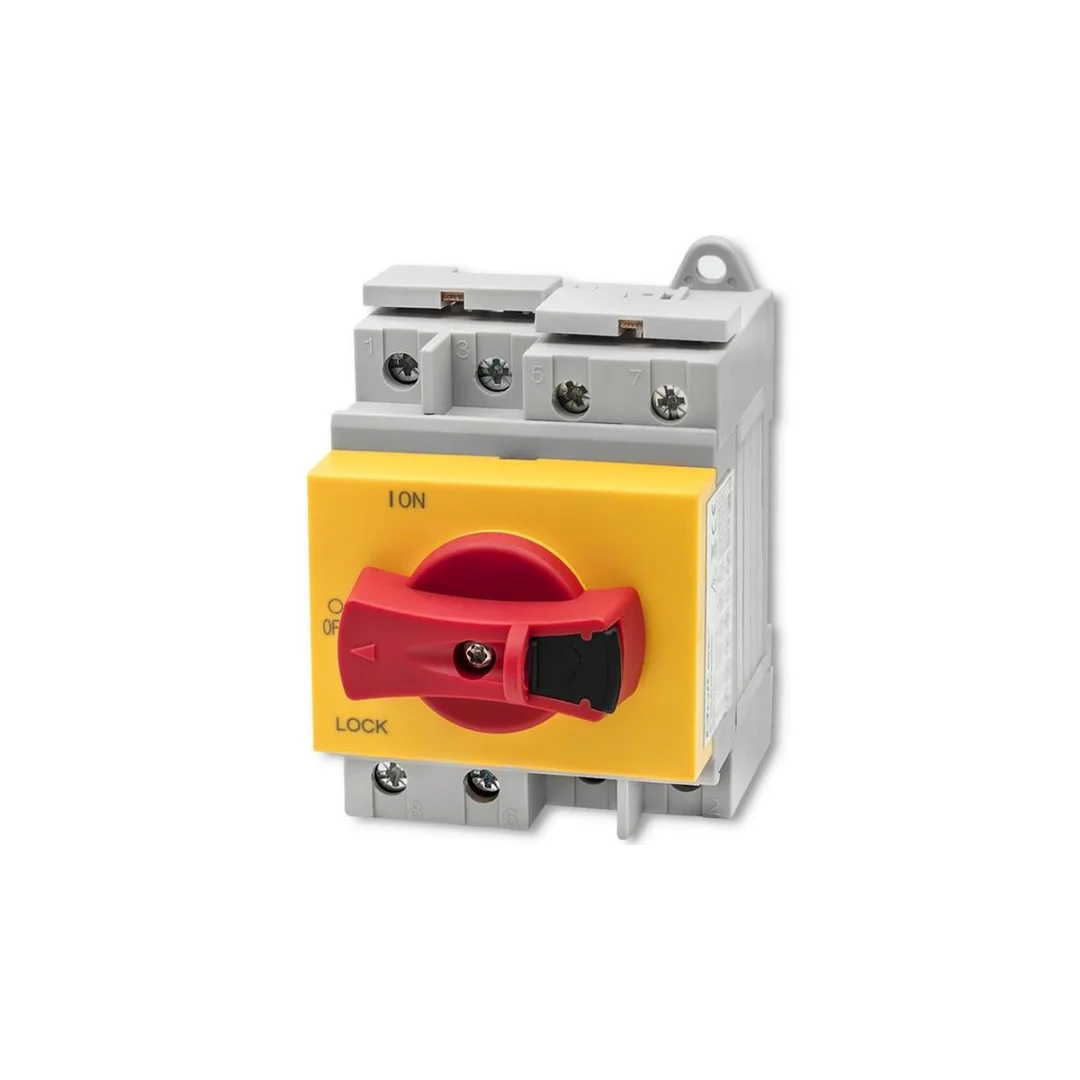 Qoltec Rozłącznik izolacyjny DC z funkcją blokady Wyłącznik główny 1200V 32A 8kV 4P