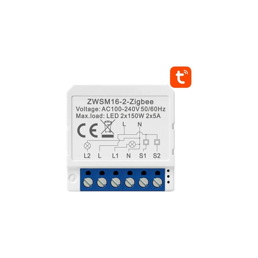 Inteligentny przełącznik dopuszkowy ZigBee Avatto ZWSM16-W2 TUYA