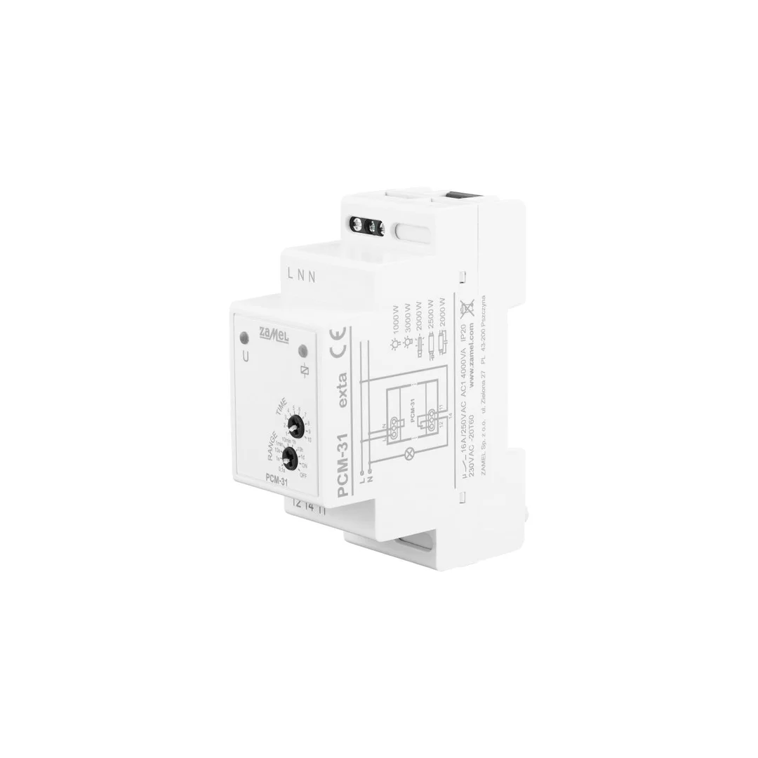 Przekaźnik czasowy przełączany w zerze opóźnione załączenie 230V AC PCM-31 EXT10000305