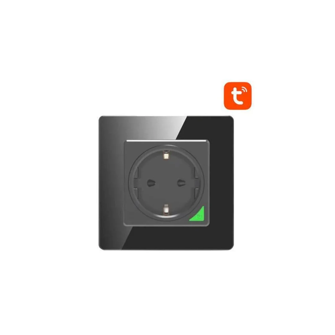 Inteligentne gniazdo ścienne WiFi Avatto N-WOT10-EU-B TUYA (czarne)
