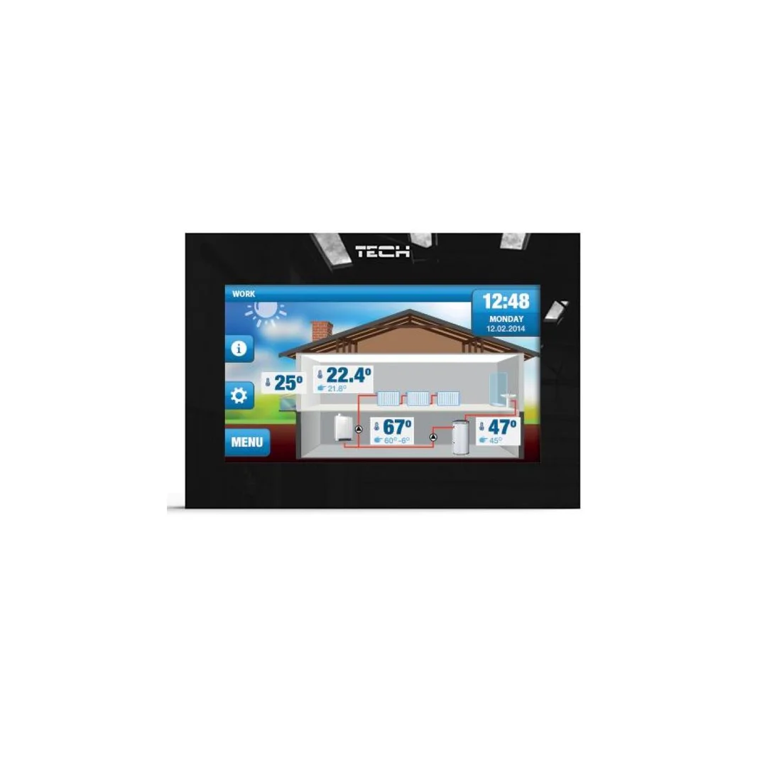 TECH ST-2801 WiFi - Regulator pokojowy WiFi z komunikacją OpenTherm kolor czarny