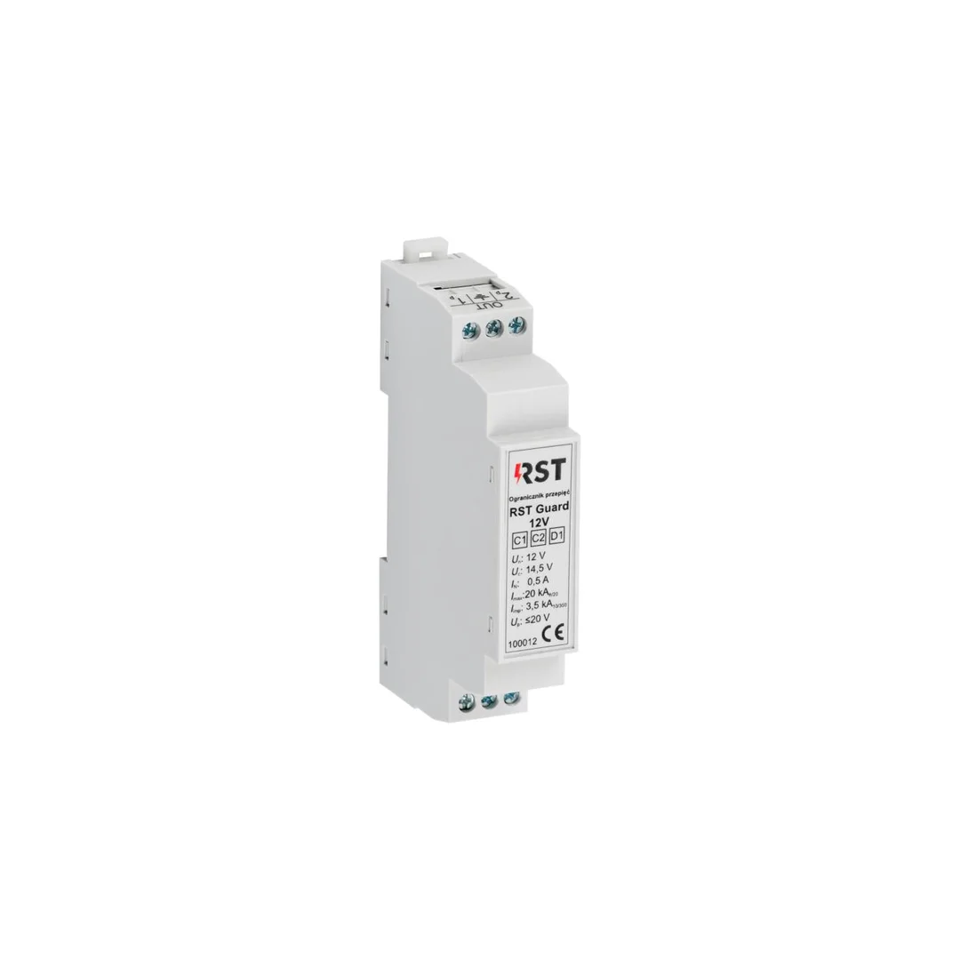 Ogranicznik przepięć do ochrony systemów sterowania i kontrolno-pomiarowych, RST Guard 12V 100 012