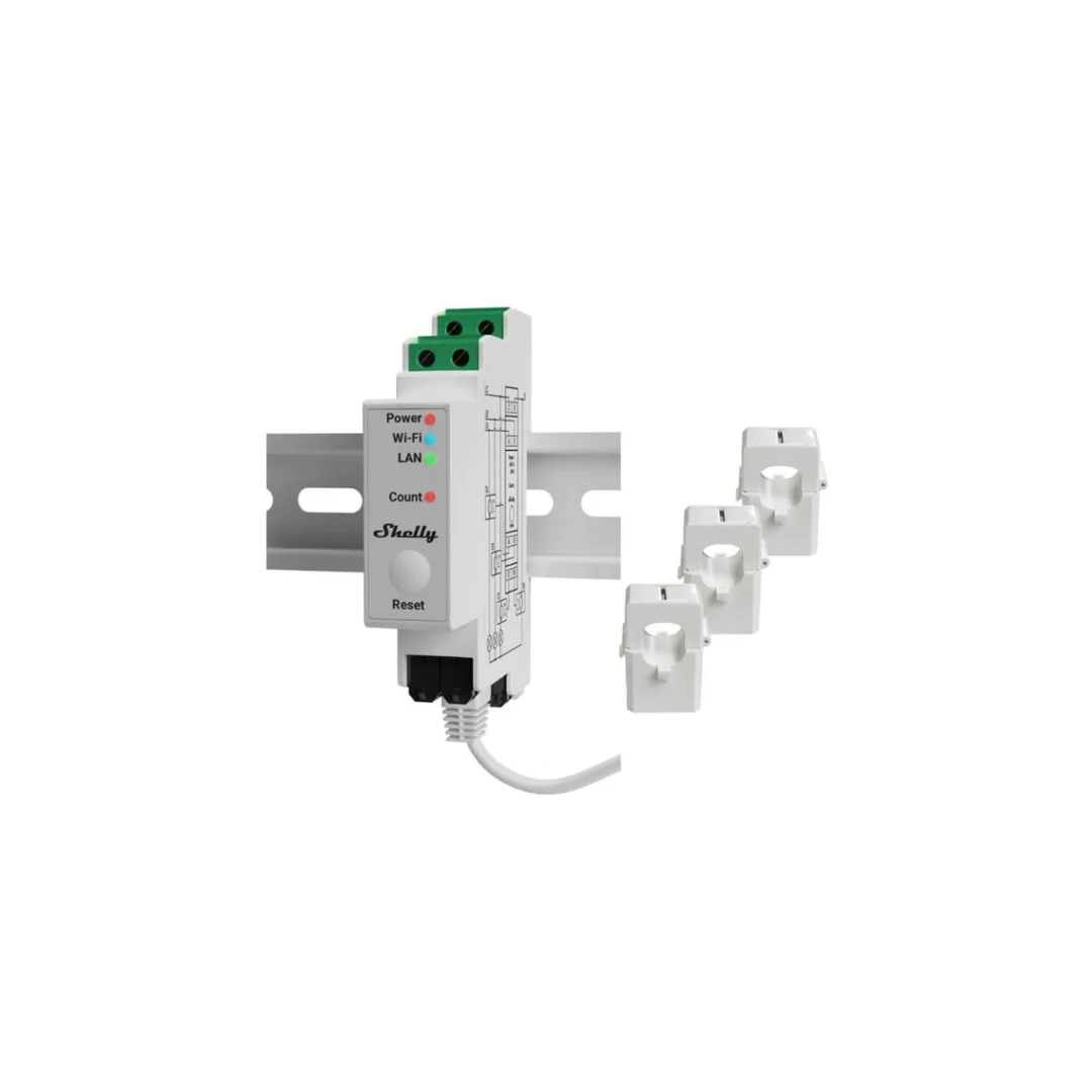 Shelly Pro 3EM - 3-fazowy licznik energii WiFi/Bluetooth/LAN