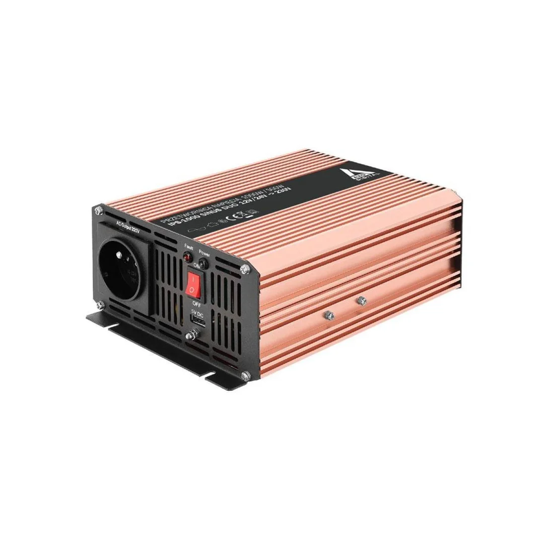 Przetwornica napięcia 12 VDC / 24 VDC / 230 VAC SINUS IPS-1000S 1000W DUO
