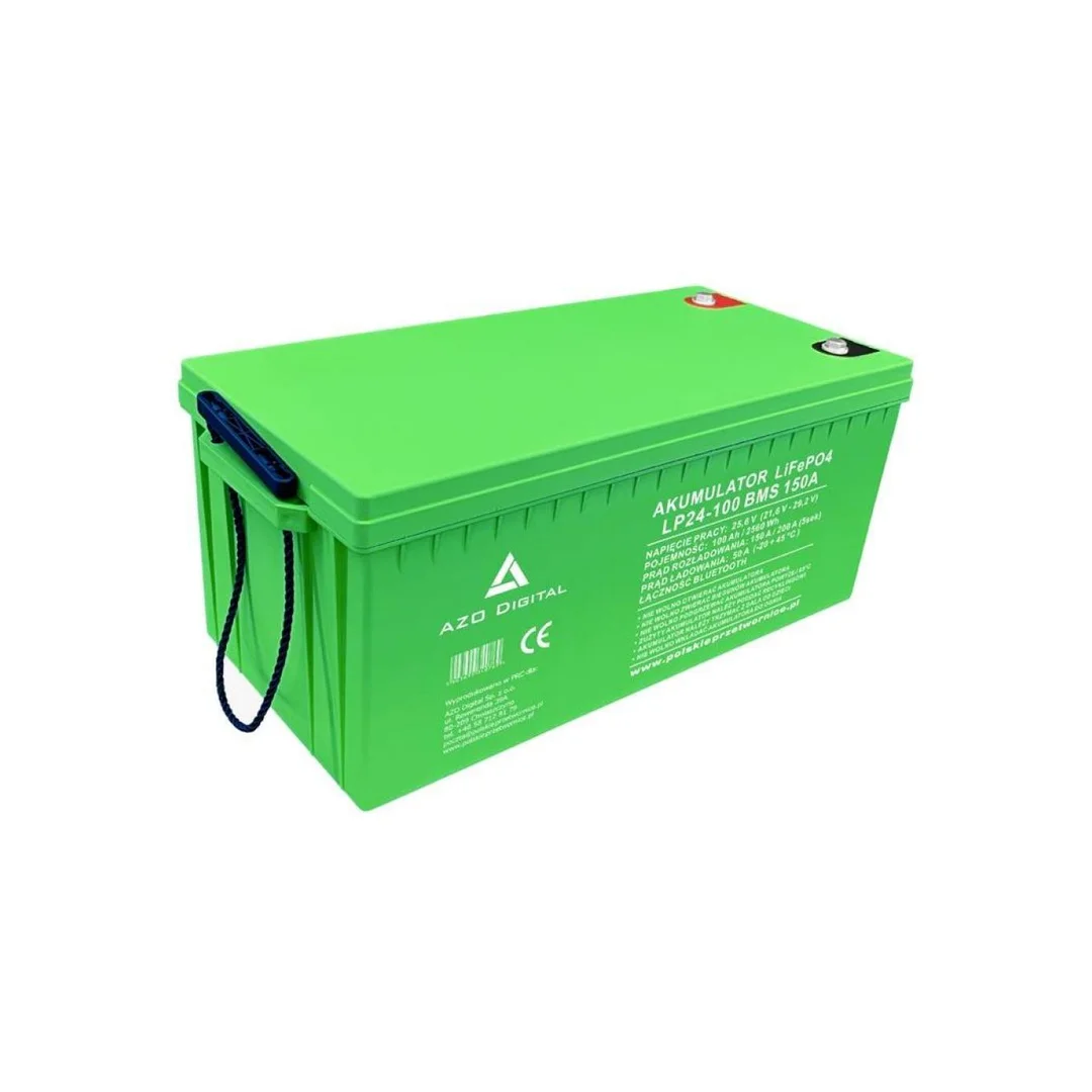 Akumulator LiFePO4 24V 100Ah 150A Bluetooth / mata grzewcza LP24-100