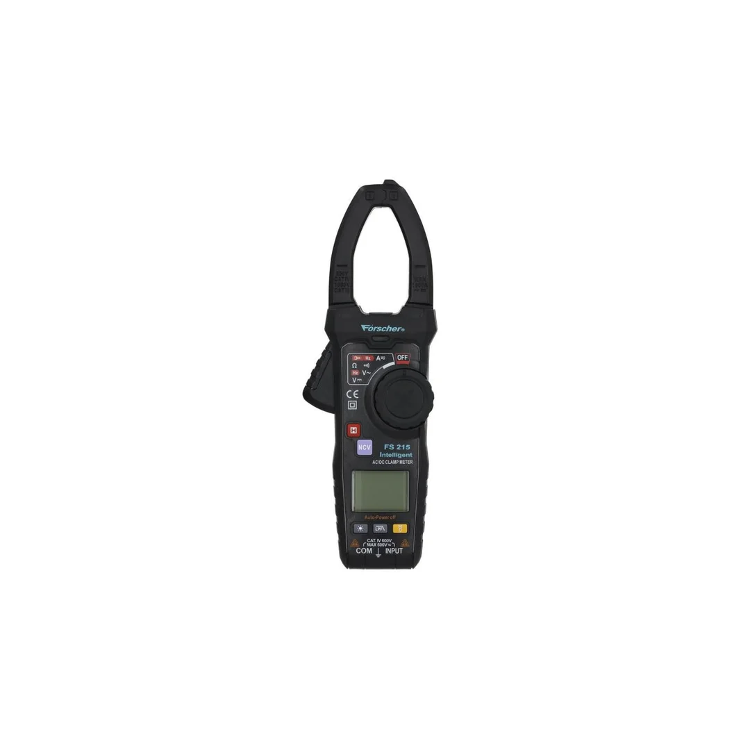Multimetr cęgowy z autozakresem i pomiarem True RMS miernik uniwersalny z wyświetlaczem LCD FORSCHER FS215